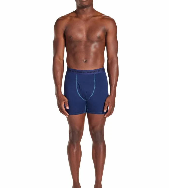 4 Way Stetch Every Day Kit Cotton Stretch Boxer Briefs Navy Underwear 3 Pack Men Pair Of Thieves Boxer Briefs