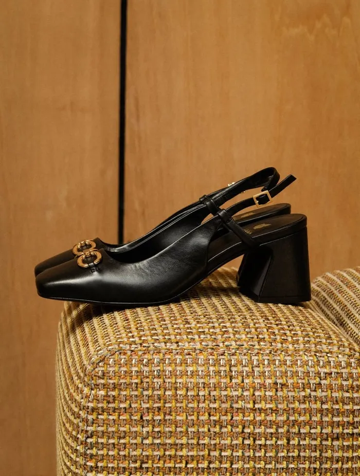 Abby Passion Black Women Bobbies Heeled Sandals Abby Passion Black Women Bobbies Heeled Sandals