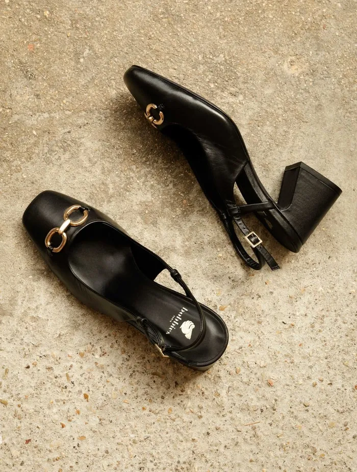 Abby Passion Black Women Bobbies Heeled Sandals Abby Passion Black Women Bobbies Heeled Sandals