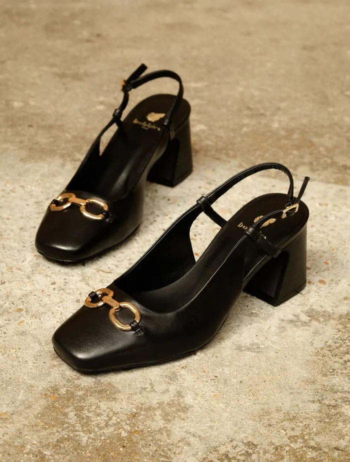 Abby Passion Black Women Bobbies Heeled Sandals Abby Passion Black Women Bobbies Heeled Sandals