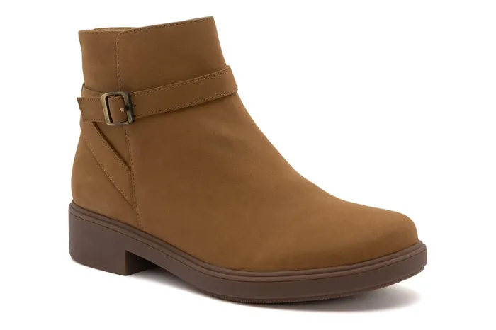 ABEO Footwear Compass Buckle Tan Nubuck Women Boots