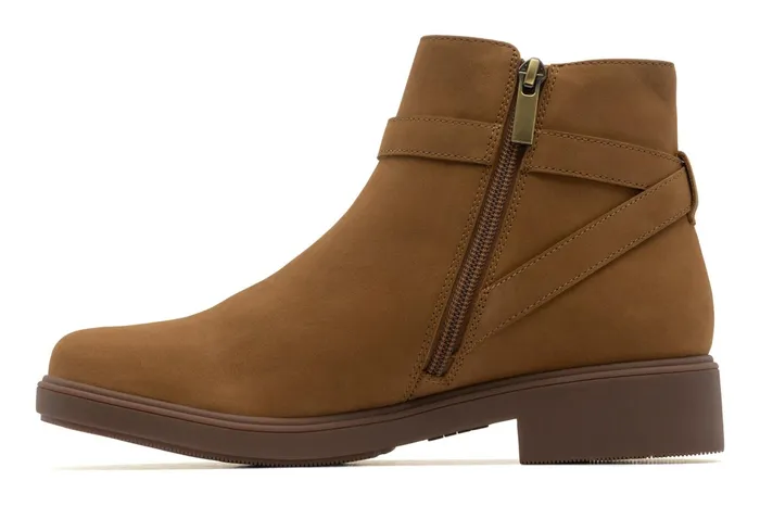 ABEO Footwear Compass Buckle Tan Nubuck Women Boots