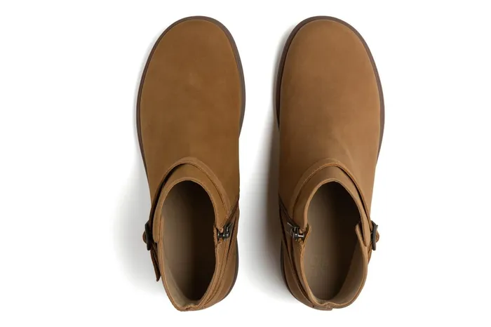 ABEO Footwear Compass Buckle Tan Nubuck Women Boots