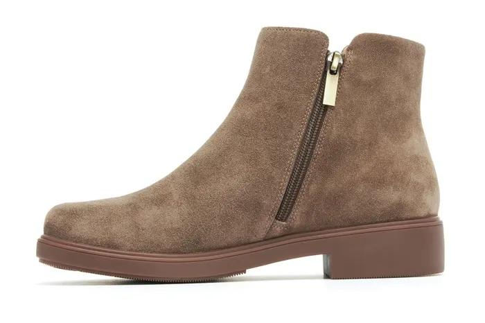 ABEO Footwear Compass Zip Dark Taupe Women Boots
