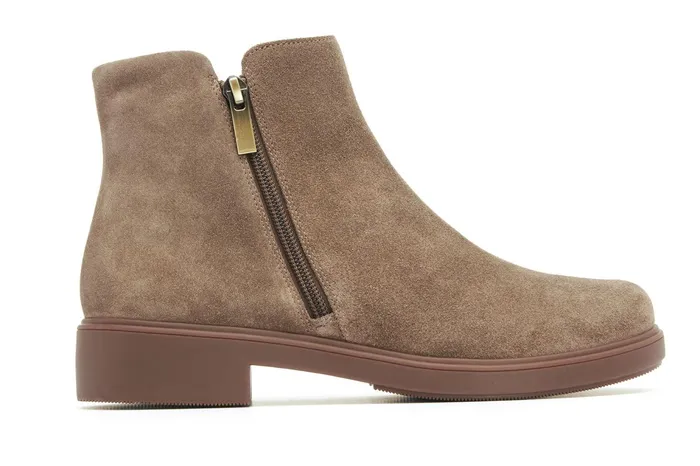 ABEO Footwear Compass Zip Dark Taupe Women Boots