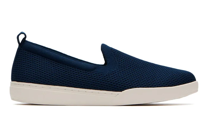 ABEO Footwear Encore Knit Slip On Blue Women Sneakers