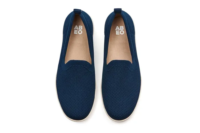 ABEO Footwear Encore Knit Slip On Blue Women Sneakers