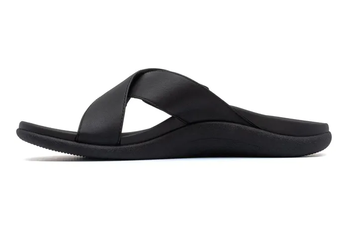 ABEO Footwear Laguna Slide Black Leather Women Sandals