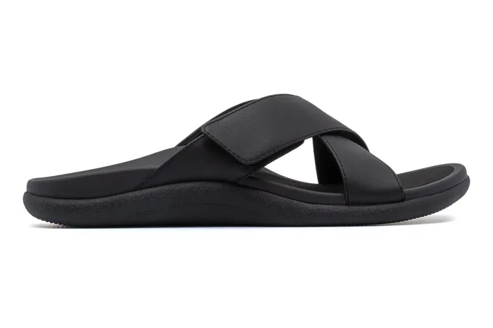 ABEO Footwear Laguna Slide Black Leather Women Sandals