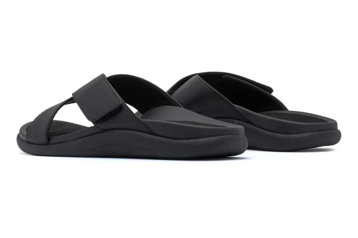 ABEO Footwear Laguna Slide Black Leather Women Sandals
