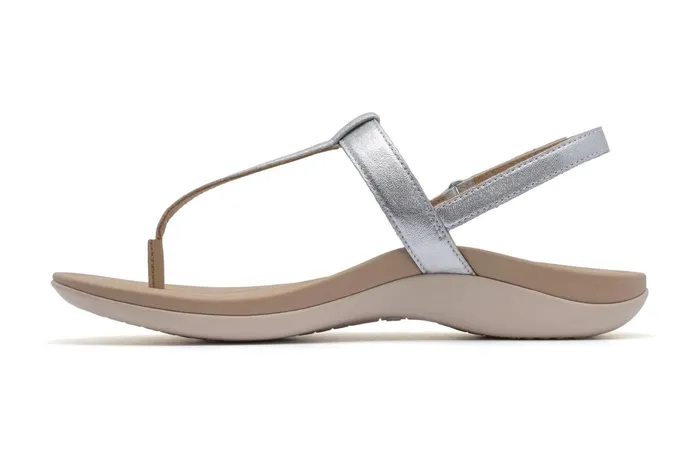 ABEO Footwear Oasis T Strap Silver Women Sandals ABEO Footwear Oasis T Strap Silver Women Sandals