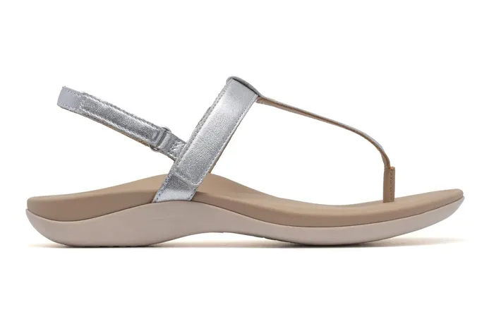 ABEO Footwear Oasis T Strap Silver Women Sandals ABEO Footwear Oasis T Strap Silver Women Sandals