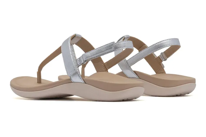 ABEO Footwear Oasis T Strap Silver Women Sandals ABEO Footwear Oasis T Strap Silver Women Sandals
