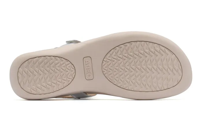 ABEO Footwear Oasis T Strap Silver Women Sandals ABEO Footwear Oasis T Strap Silver Women Sandals