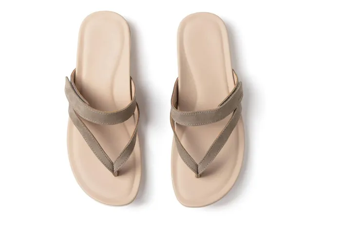 ABEO Footwear Oasis Thong Sandal Fossil Women Sandals ABEO Footwear Oasis Thong Sandal Fossil Women Sandals