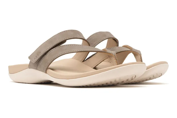 ABEO Footwear Oasis Thong Sandal Fossil Women Sandals ABEO Footwear Oasis Thong Sandal Fossil Women Sandals