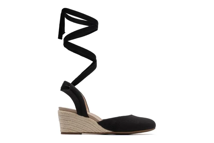 ABEO Footwear Veranda Espadrille Lace Black Canvas Women Dress ABEO Footwear Veranda Espadrille Lace Black Canvas Women Dress