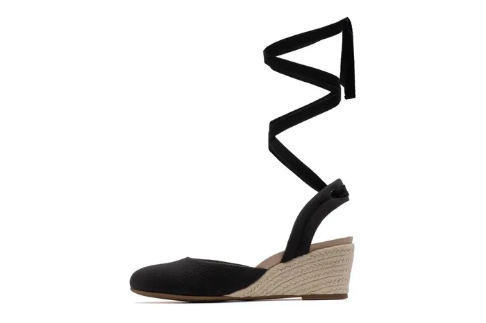 ABEO Footwear Veranda Espadrille Lace Black Canvas Women Dress ABEO Footwear Veranda Espadrille Lace Black Canvas Women Dress