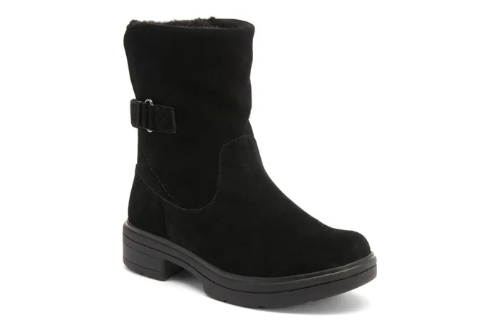 ABEO Footwear Vista Mid Boot Black Suede Women Boots