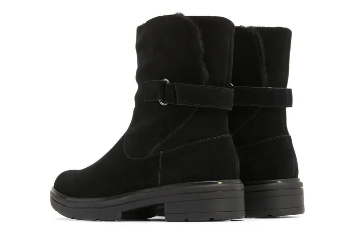 ABEO Footwear Vista Mid Boot Black Suede Women Boots