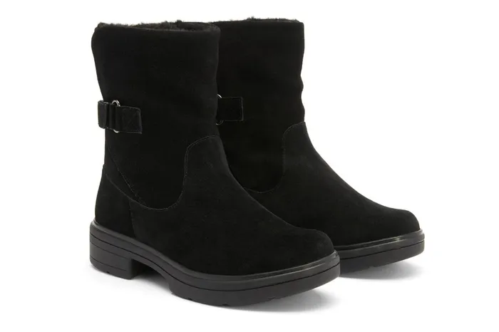 ABEO Footwear Vista Mid Boot Black Suede Women Boots