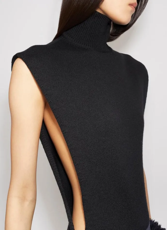 Alaa Bodysuits and Leggings CAP SLEEVE KNIT BODY Black 8211 Women Alaa Bodysuits and Leggings CAP SLEEVE KNIT BODY Black 8211 Women