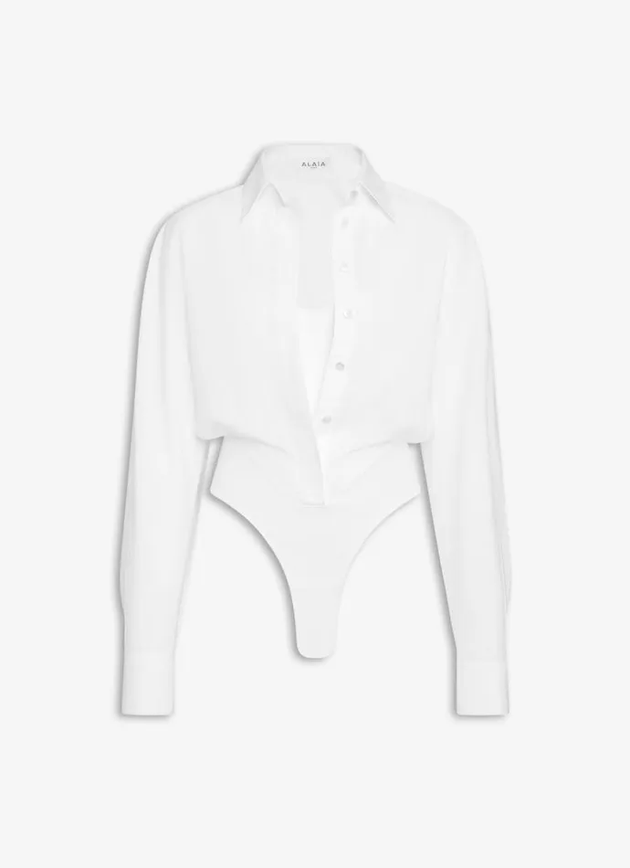 Alaa Bodysuits and Leggings LAYER BODYSHiRT White 8211 Women