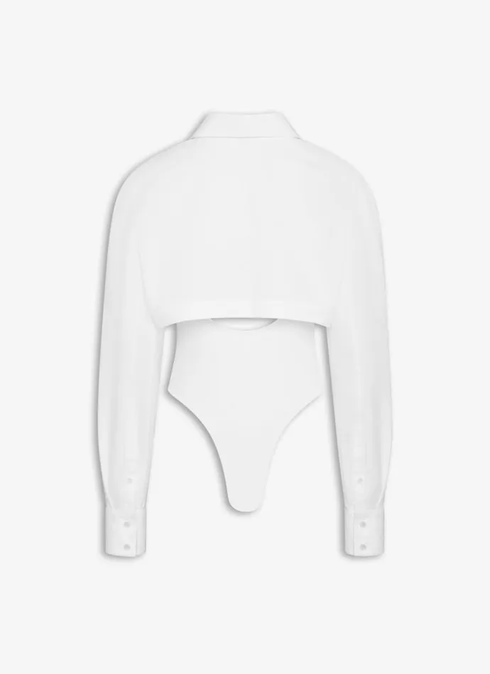 Alaa Bodysuits and Leggings LAYER BODYSHiRT White 8211 Women Alaa Bodysuits and Leggings LAYER BODYSHiRT White 8211 Women