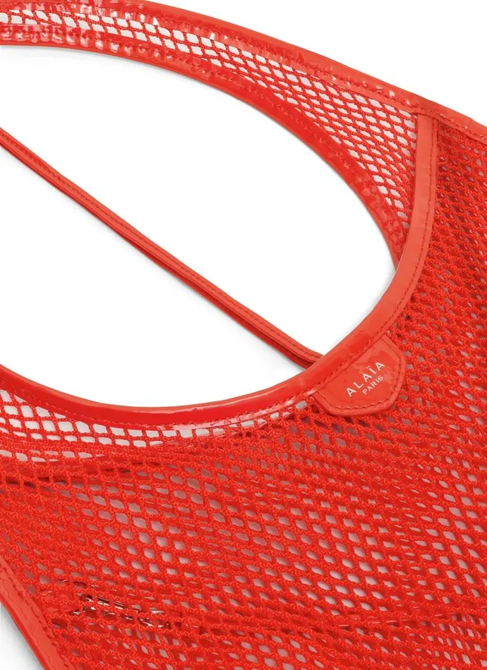 Alaa CrossBody Bags ONE PIECE MEDIUM BAG IN FISHNET Orange 8211 Women Alaa CrossBody Bags ONE PIECE MEDIUM BAG IN FISHNET Orange 8211 Women