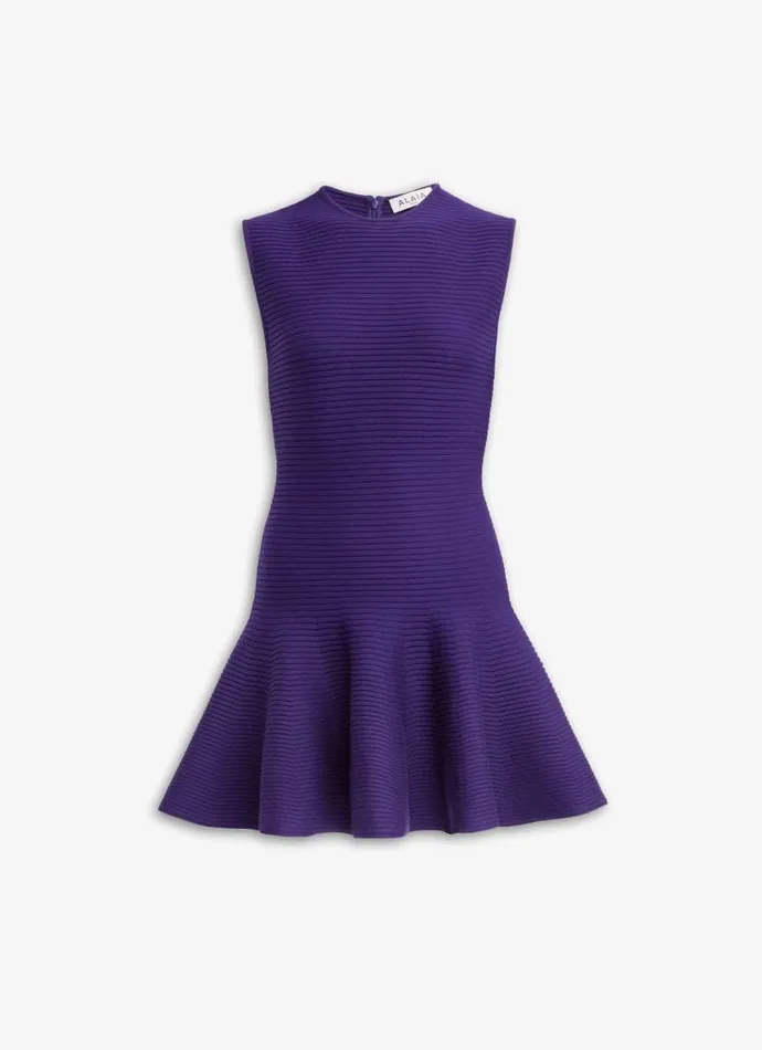 Alaa Dresses CIRCULAR RIBBED KNIT SKATER DRESS 8211 Women