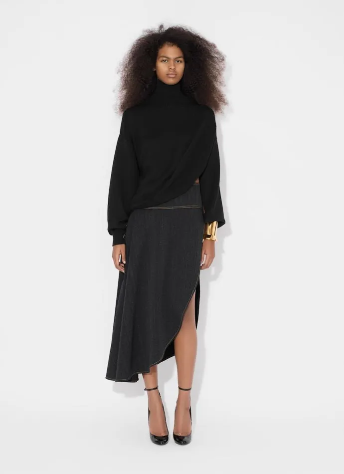 Alaa Knitwear ASYMMETRICAL KNIT JUMPER Black 8211 Women Alaa Knitwear ASYMMETRICAL KNIT JUMPER Black 8211 Women