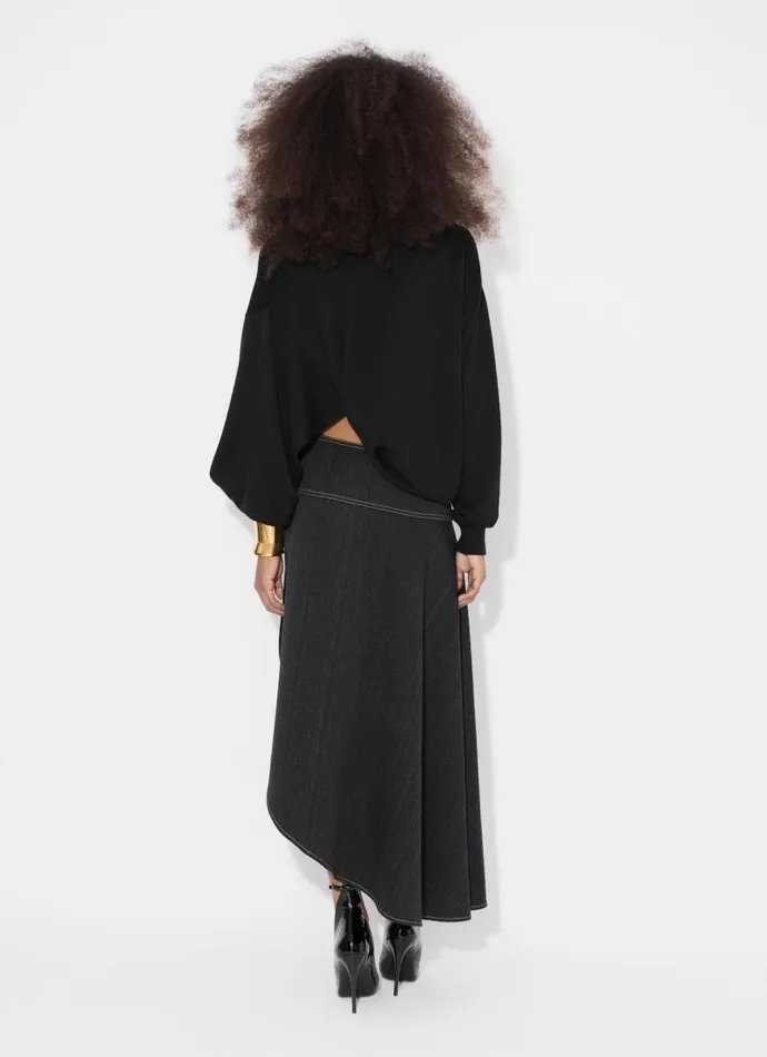 Alaa Knitwear ASYMMETRICAL KNIT JUMPER Black 8211 Women Alaa Knitwear ASYMMETRICAL KNIT JUMPER Black 8211 Women