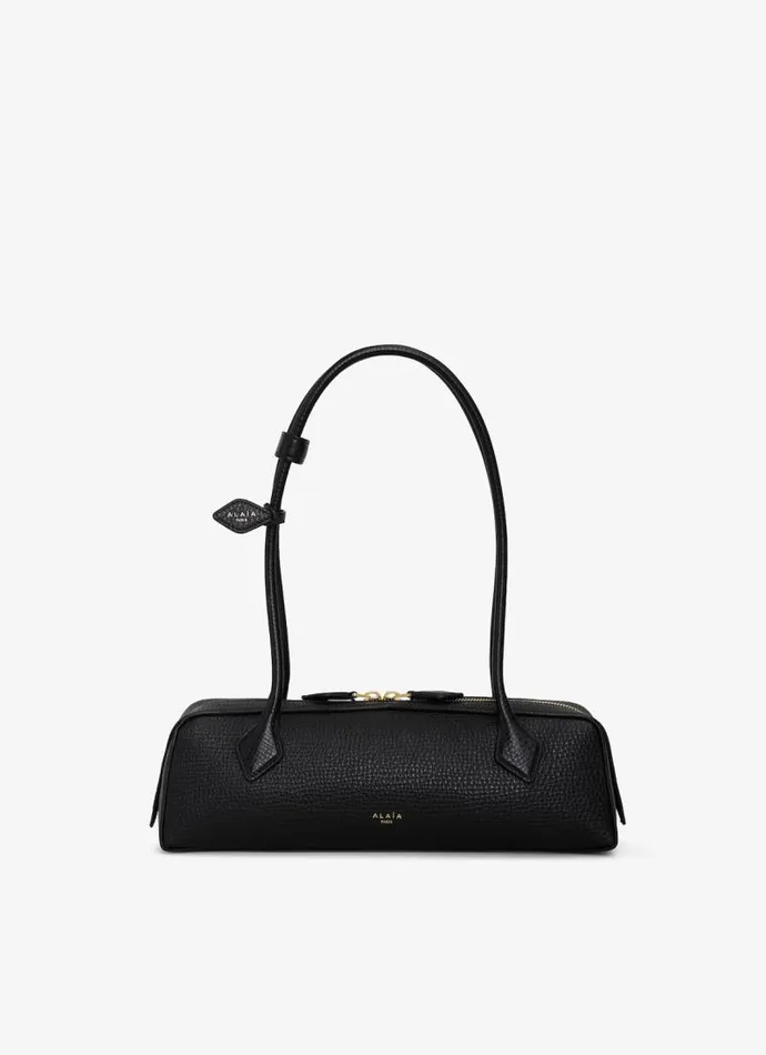 Alaa Le Teckel LE TECKEL MEDIUM BAG IN GRAINED CALFSKIN Black 8211 Women