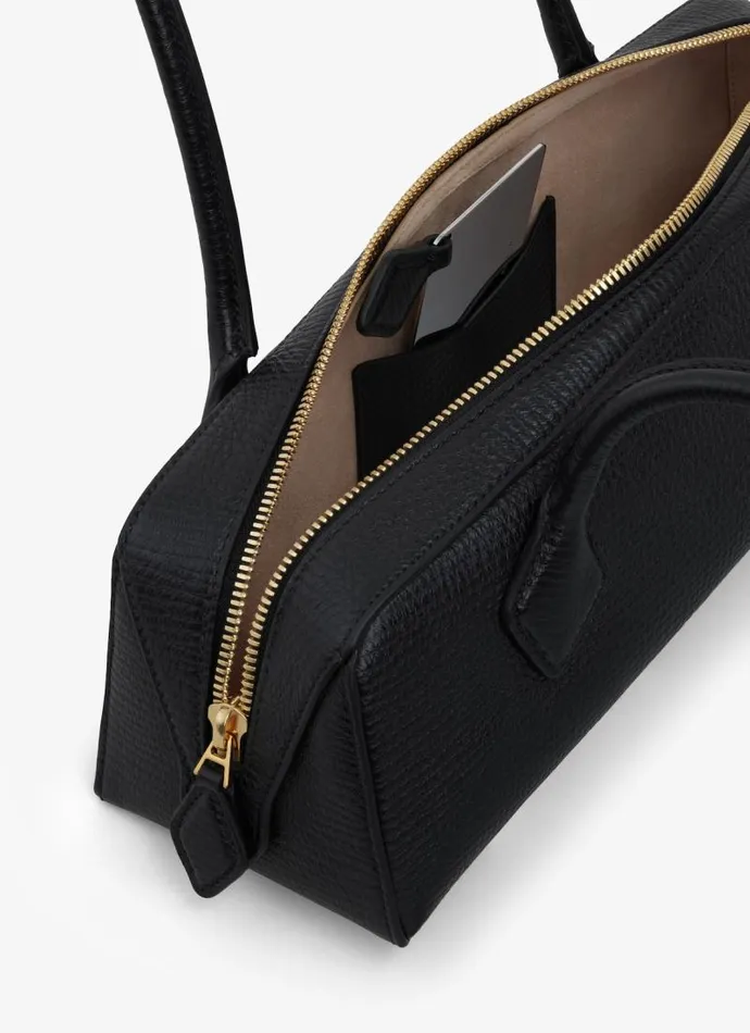 Alaa Le Teckel LE TECKEL MEDIUM BAG IN GRAINED CALFSKIN Black 8211 Women