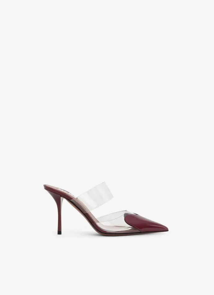 Alaa Mules LE CUR MULES IN PATENT CALFSKIN Red 8211 Women