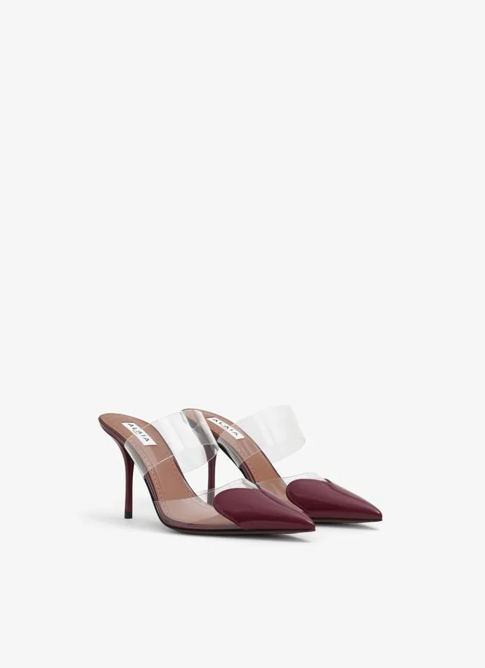 Alaa Mules LE CUR MULES IN PATENT CALFSKIN Red 8211 Women
