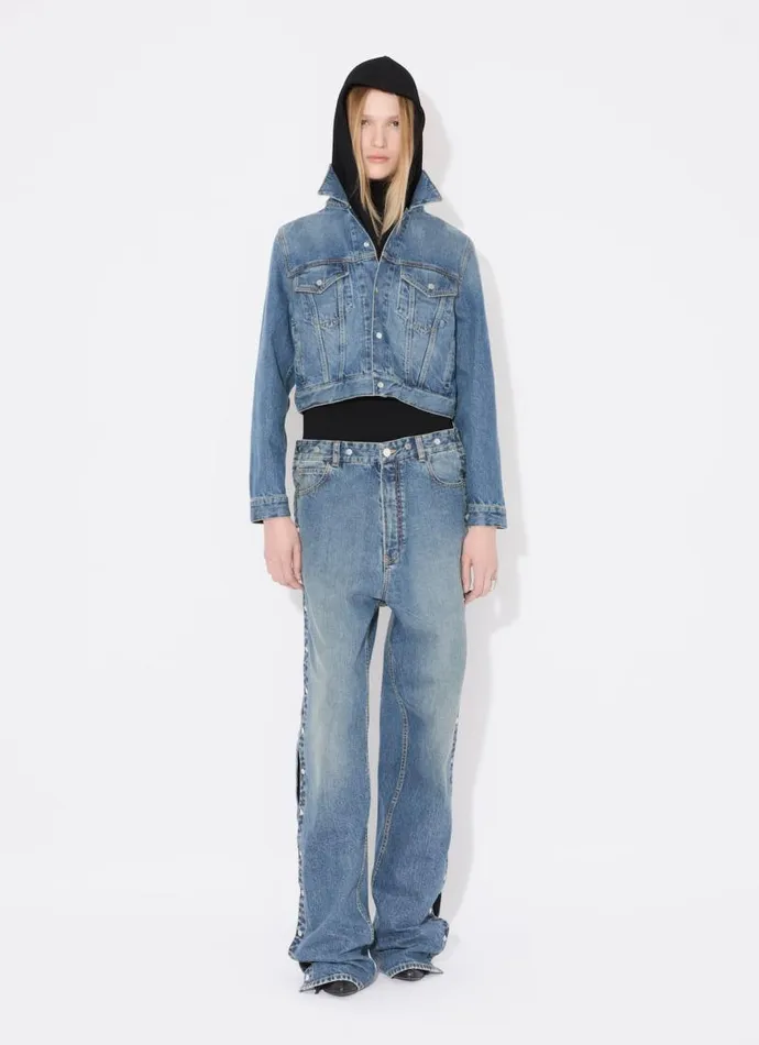 Alaa Pants and Shorts KNIT BAND JEANS IN STONE DENIM Bleu Vintage 8211 Women Alaa Pants and Shorts KNIT BAND JEANS IN STONE DENIM Bleu Vintage 8211 Women