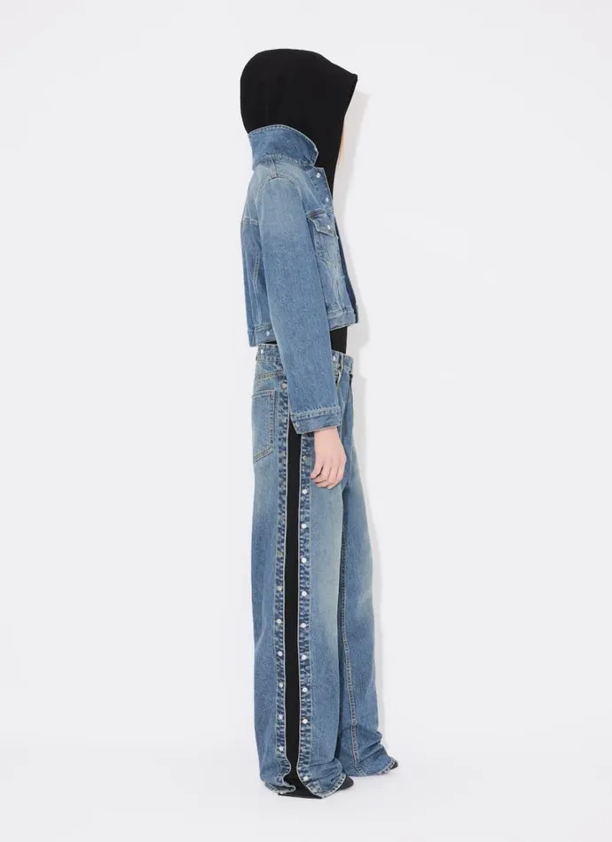 Alaa Pants and Shorts KNIT BAND JEANS IN STONE DENIM Bleu Vintage 8211 Women Alaa Pants and Shorts KNIT BAND JEANS IN STONE DENIM Bleu Vintage 8211 Women