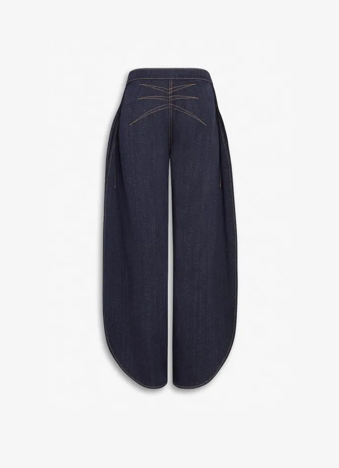 Alaa Pants and Shorts ROUND JEANS IN WOOL DENIM Night Blue 8211 Women Alaa Pants and Shorts ROUND JEANS IN WOOL DENIM Night Blue 8211 Women