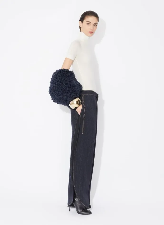 Alaa Pants and Shorts ROUND JEANS IN WOOL DENIM Night Blue 8211 Women Alaa Pants and Shorts ROUND JEANS IN WOOL DENIM Night Blue 8211 Women