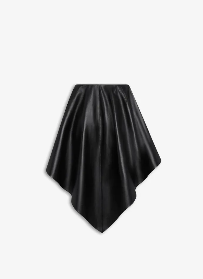Alaa Skirts ASYMMETRICAL LEATHER SKIRT Black 8211 Women