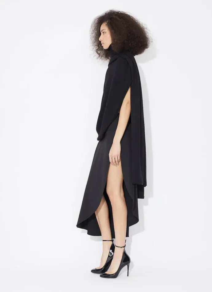 Alaa Skirts FLUID ASYMMETRIC SKIRT Black 8211 Women Alaa Skirts FLUID ASYMMETRIC SKIRT Black 8211 Women