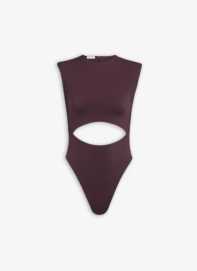 Alaa Swimwear CUT OUT SWIMSUIT Chocolate 8211 Women
