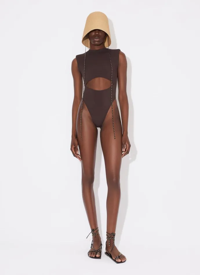 Alaa Swimwear CUT OUT SWIMSUIT Chocolate 8211 Women Alaa Swimwear CUT OUT SWIMSUIT Chocolate 8211 Women
