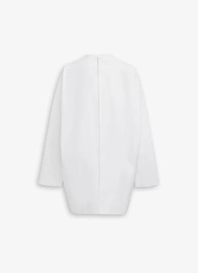 Alaa Tops and Shirts ASYMMETRIC TOP IN COTTON POPLIN White 8211 Women Alaa Tops and Shirts ASYMMETRIC TOP IN COTTON POPLIN White 8211 Women