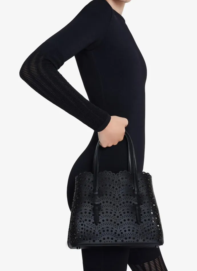 Alaa Tote Bags MINA 25 BAG IN VIENNE WAVE CALFSKIN Black 8211 Women Alaa Tote Bags MINA 25 BAG IN VIENNE WAVE CALFSKIN Black 8211 Women