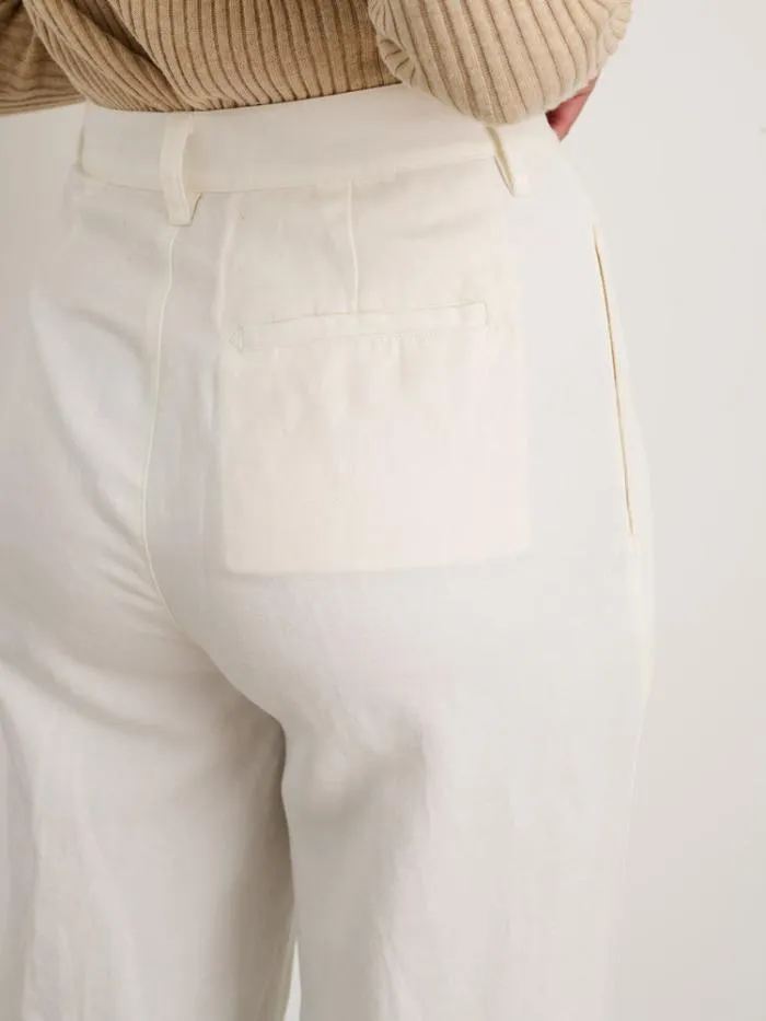 Alex Mill Pants Double Pleat Pant In Twill Ecru 8211 Women