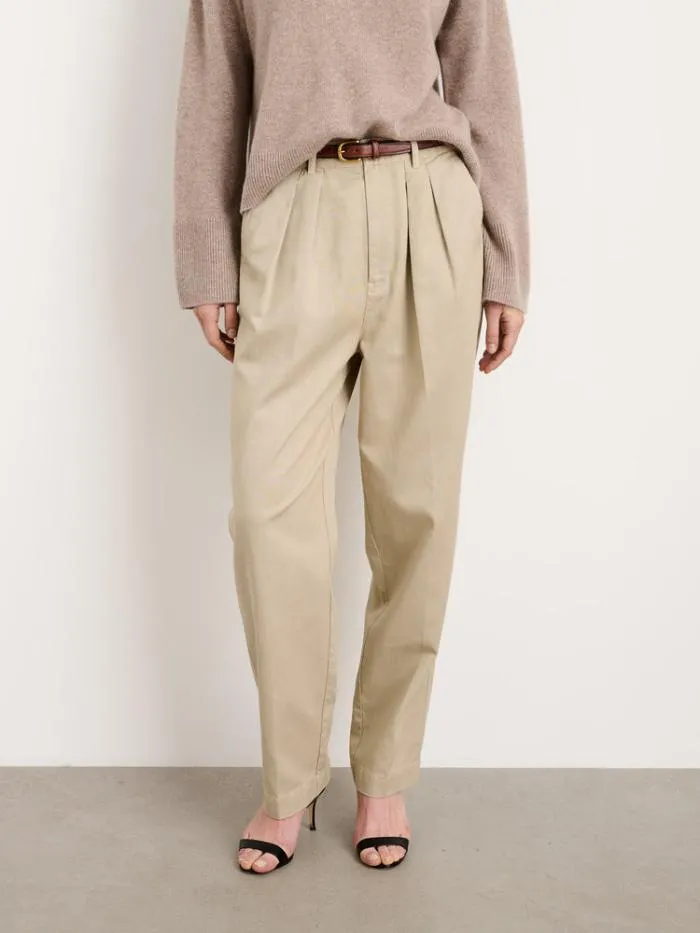 Alex Mill Pants Keaton Double Pleat Pant In Twill Putty 8211 Women
