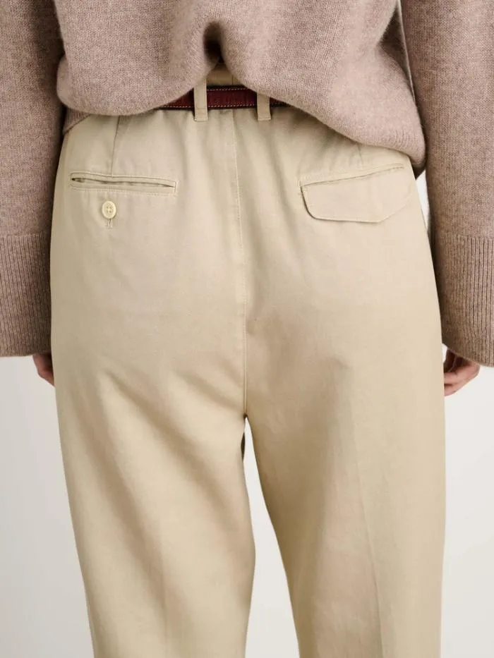Alex Mill Pants Keaton Double Pleat Pant In Twill Putty 8211 Women