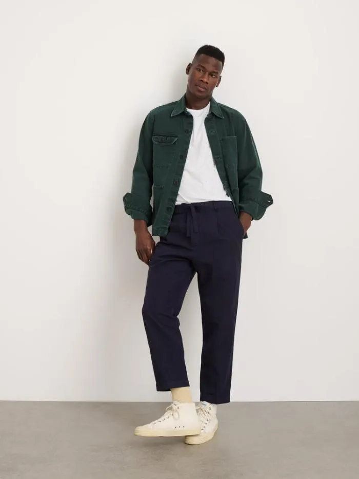 Alex Mill Pants Pull On Pant In Cotton Linen Dark Navy 8211 Men